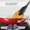 Hard Anodized 12.25 Inch Ceramic Nonstick Frying Pan, Oven Safe to 500°F, Empire Red